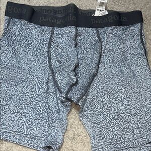 Patagonia Men's Black & Gray Patterned Boxer Briefs